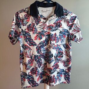 Boy’s Tropical Print Polo Golf Shirt